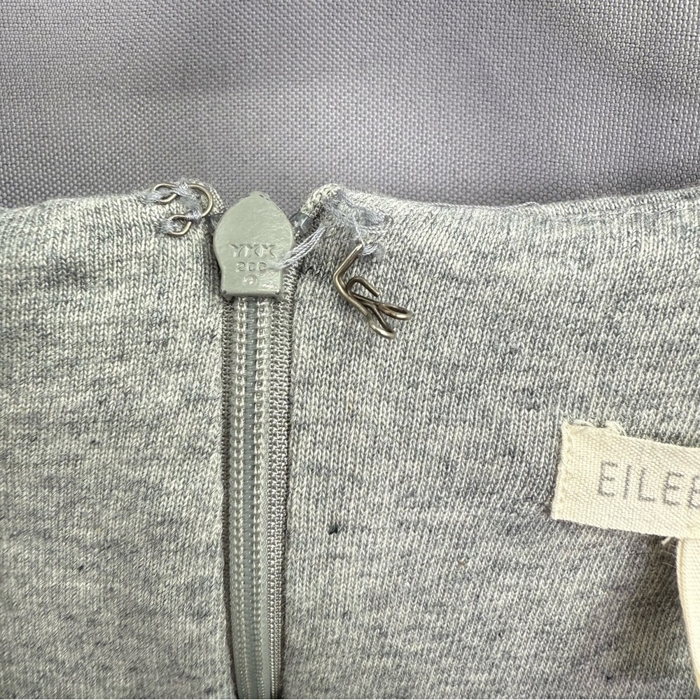 Eileen Fisher Moon Gray Organic Cotton Cropped Wide Leg Jumpsuit Size XS - Picture 4 of 7